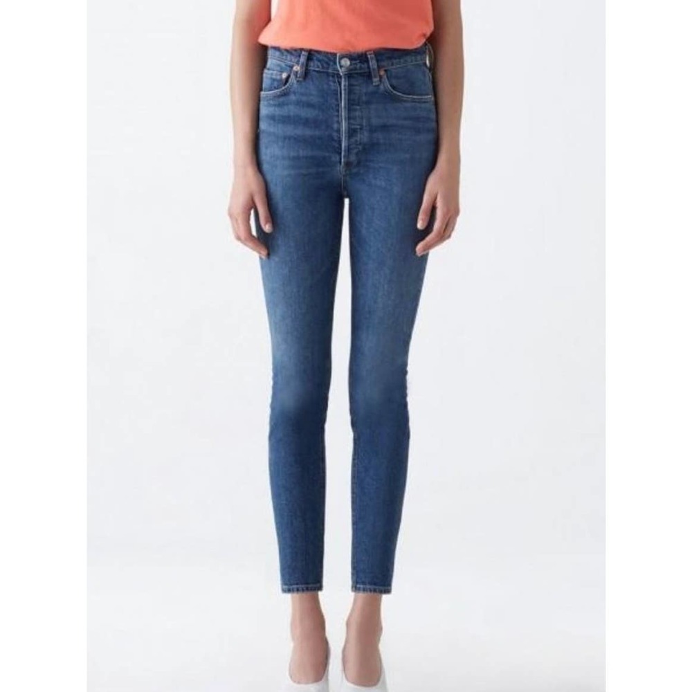 AGOLDE Medium Wash Skinny Leg Blue Jeans Size 27 Ankle Length Casual Fall Staple